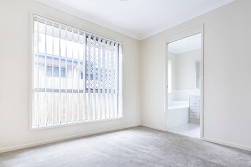 White room with window blinds